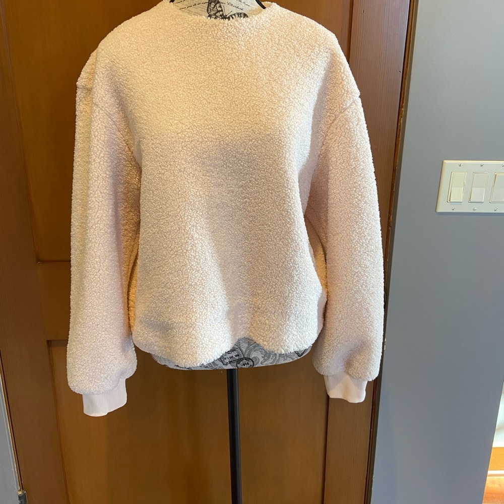 Vince Faux Fur Crew Neck Sweater